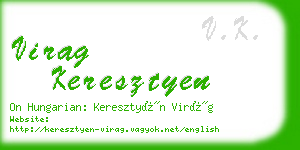 virag keresztyen business card